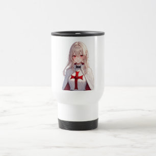 Caneca de Viagem Cavaleiro Templário Anime Fofo