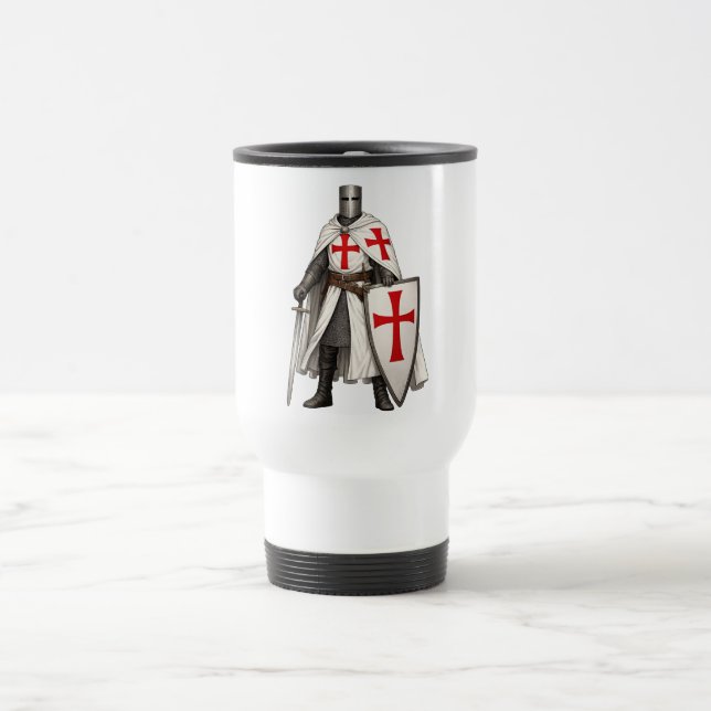 Caneca de Viagem Cavaleiro Templário Cruzado (Centro)