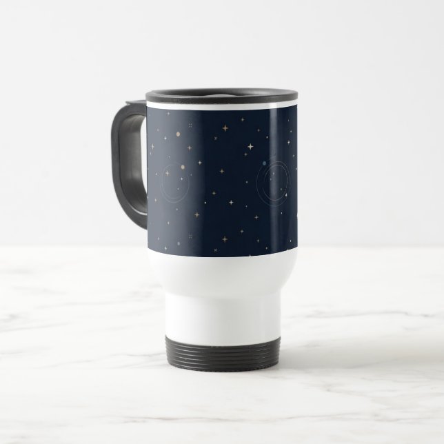 Caneca de Viagem Celestial da Meia-Noite (Frente Esquerda)