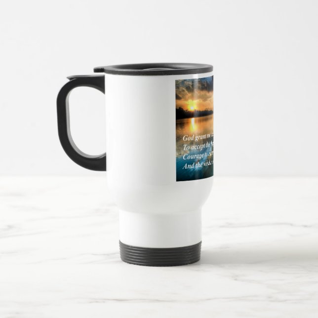 Caneca de viagem cénico da oração da serenidade (Esquerda)