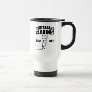 Caneca de viagem Clarinet Play Boy Contrabass