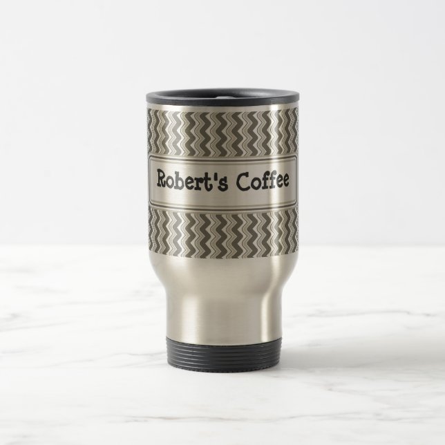 Caneca de viagem clássica de Chevron da ondinha - (Centro)