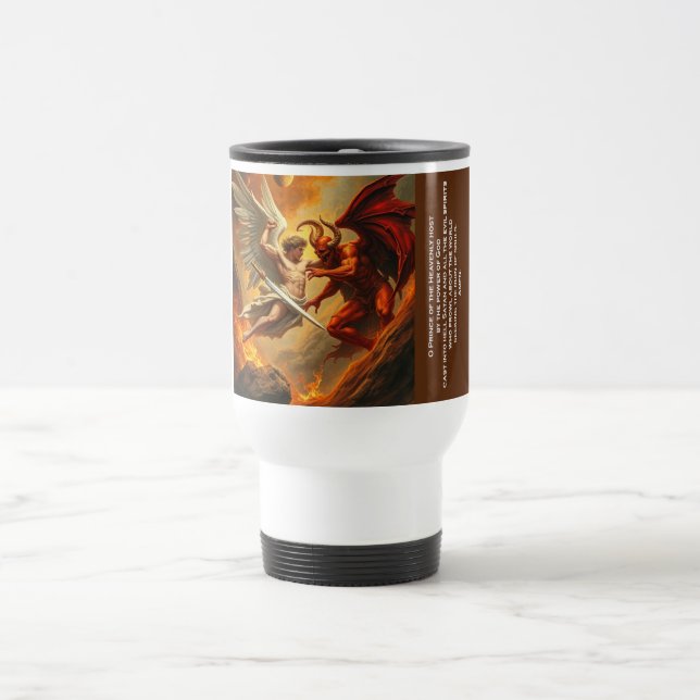 Caneca de Viagem Clássica São Miguel Lutando Contr (Centro)