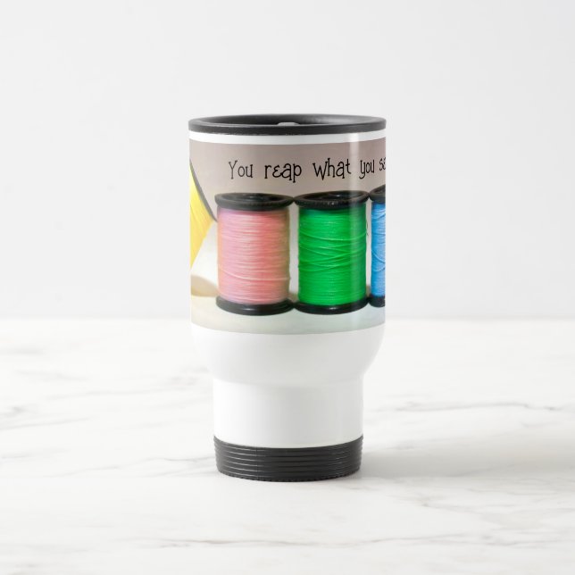 Caneca de Viagem Colhe o que Cose (Centro)