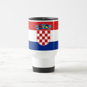Caneca de viagem com a bandeira de Croatia