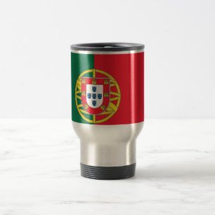 Caneca de viagem com a bandeira de Portugal
