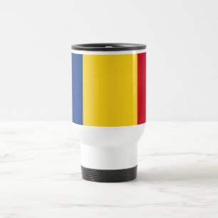 Caneca de viagem com a bandeira de Romania