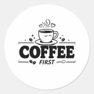 Caneca De Viagem Com Adesivo De Café Ousado E Fofo