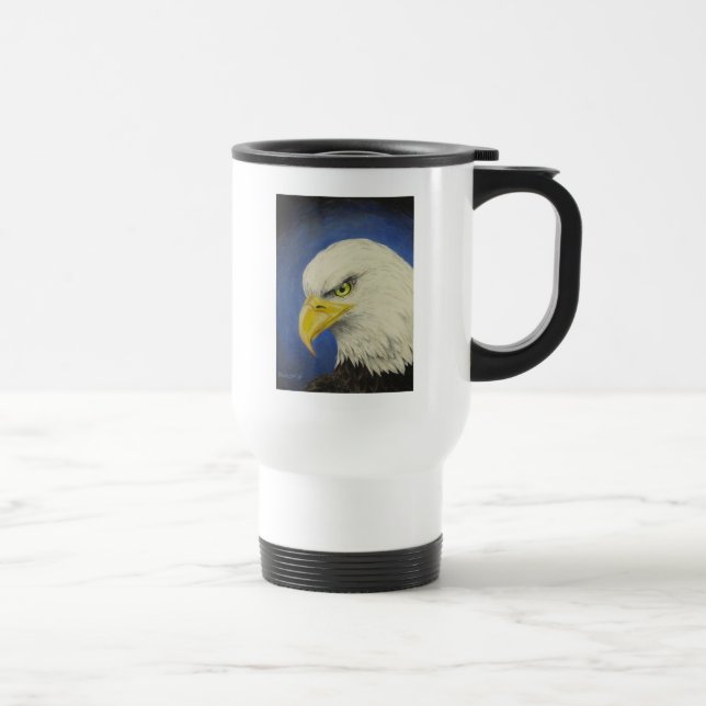 caneca de viagem com Águia pelas cores profundas d (Direita)