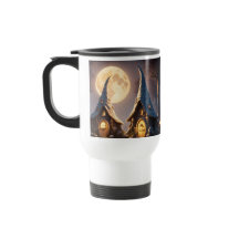 Caneca de viagem com alça à luz do luar de cabines