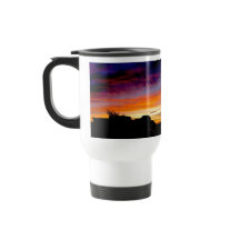 Caneca de viagem com alça e fotografia do Sunset