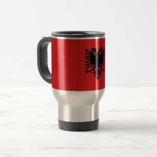 Caneca de viagem com Bandeira da Albânia