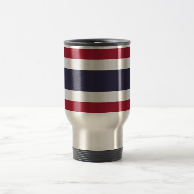 Caneca de Viagem com Bandeira da Tailândia (Centro)