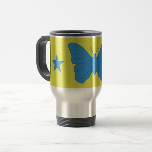 Caneca de Viagem com Bandeira de Bady Bassitt, Bra (Frente Esquerda)