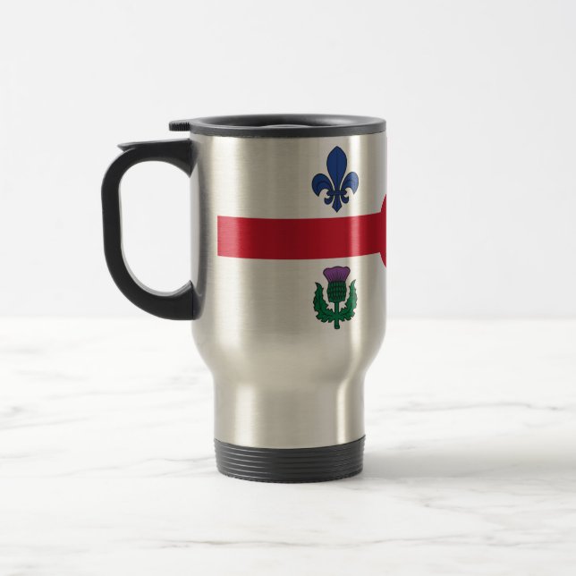 Caneca de Viagem com Bandeira de Montreal, Canadá (Esquerda)