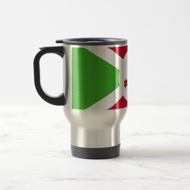Caneca de viagem com Bandeira do Burundi (Esquerda)