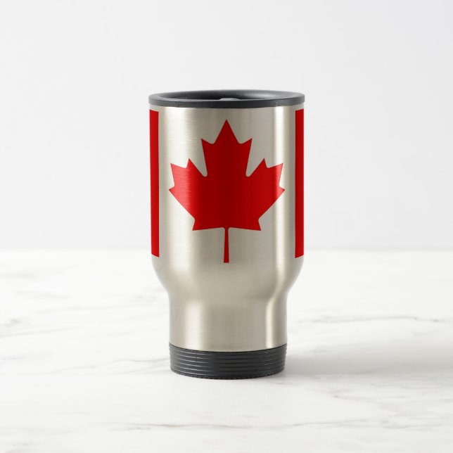 Caneca de viagem com Bandeira do Canadá (Centro)