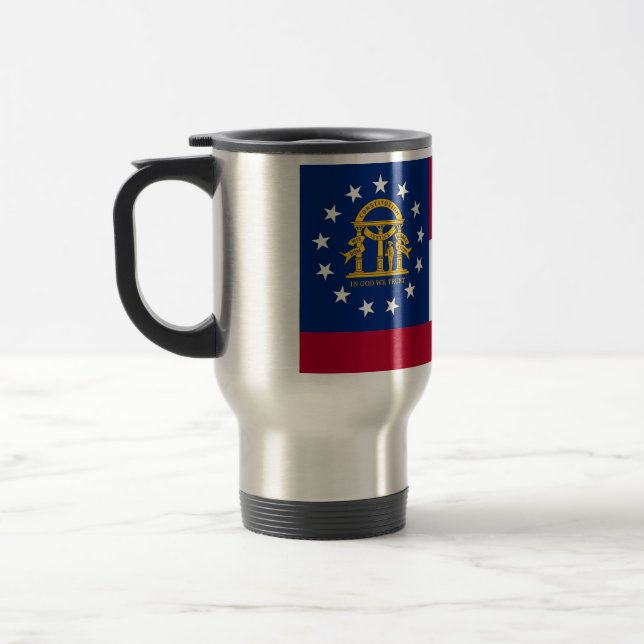 Caneca de viagem com Bandeira do Estado da Geórgia (Esquerda)