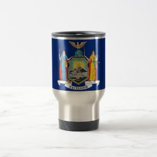 Caneca de viagem com Bandeira do Estado de Nova Io