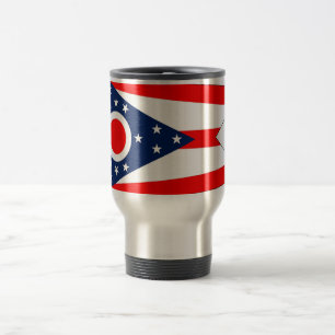 Caneca de viagem com Bandeira do Estado de Ohio -
