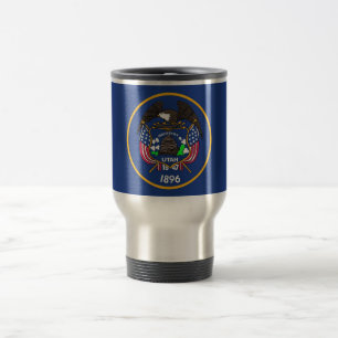 Caneca de viagem com Bandeira do Estado de Utah -