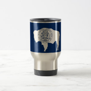 Caneca de viagem com Bandeira do Estado de Wyoming