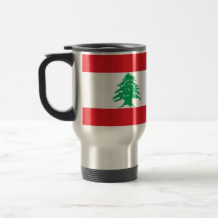 Caneca de viagem com Bandeira do Líbano