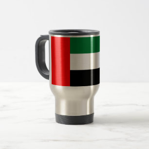 Caneca de viagem com bandeira dos Emirados Árabes