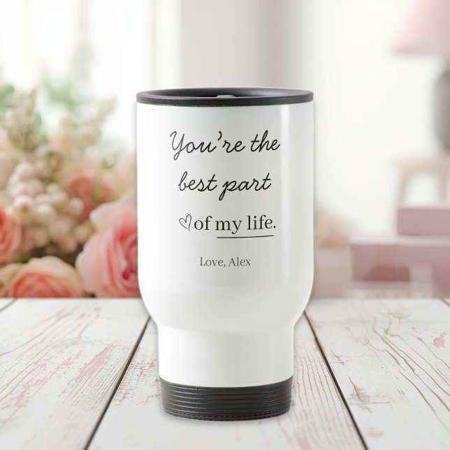 Caneca de Viagem com Citação de Amor Personalizada (Criador carregado)