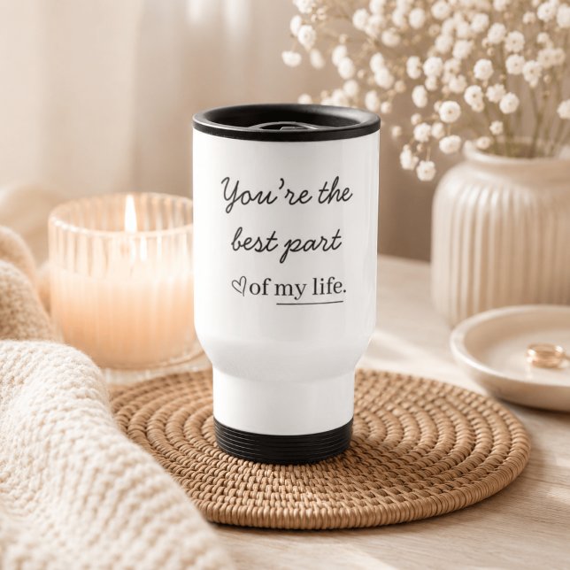 Caneca de Viagem com Citação de Amor Personalizada (Criador carregado)