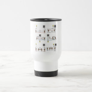 Caneca de viagem com diagramas de switch para elet