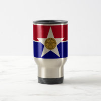 Caneca de viagem com Flag de Dallas, Texas, EUA
