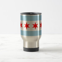 Caneca de viagem com Flag of Chicago - EUA