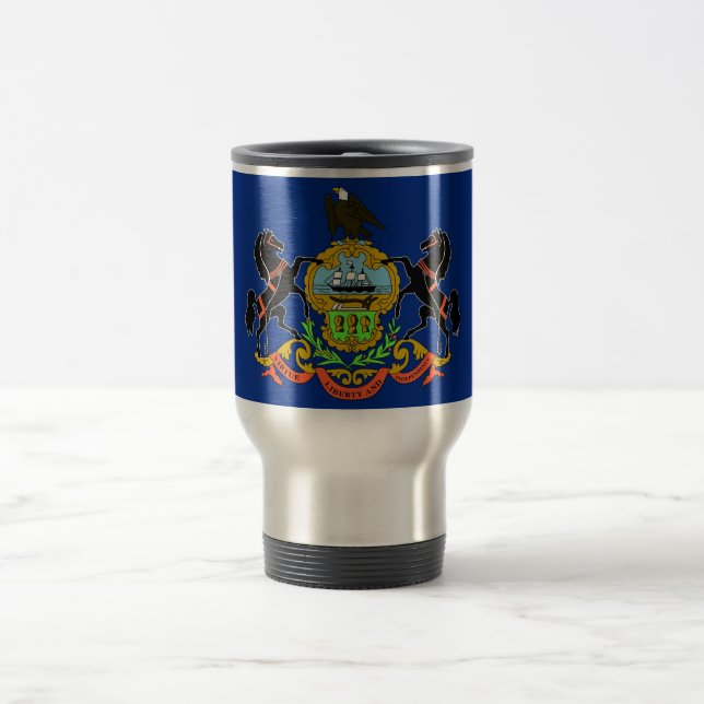 Caneca de viagem com Flag of Pennsylvania State -  (Centro)