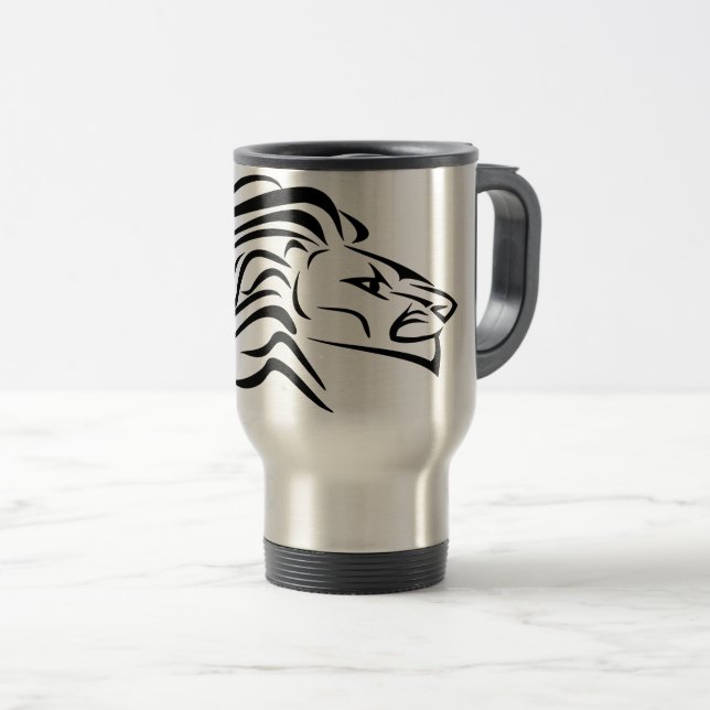 Caneca de viagem com Leão (Frente Esquerda)