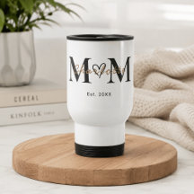 Caneca de Viagem com Nome da Mãe Personalizado Ano