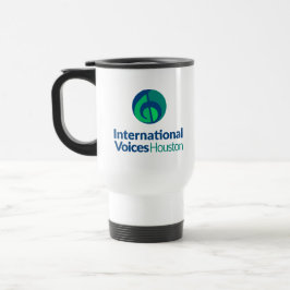 Caneca de viagem com o logotipo e a missão IVH