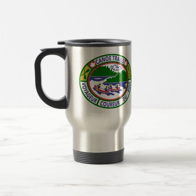 Caneca de viagem com patches de treinamento de tri (Esquerda)