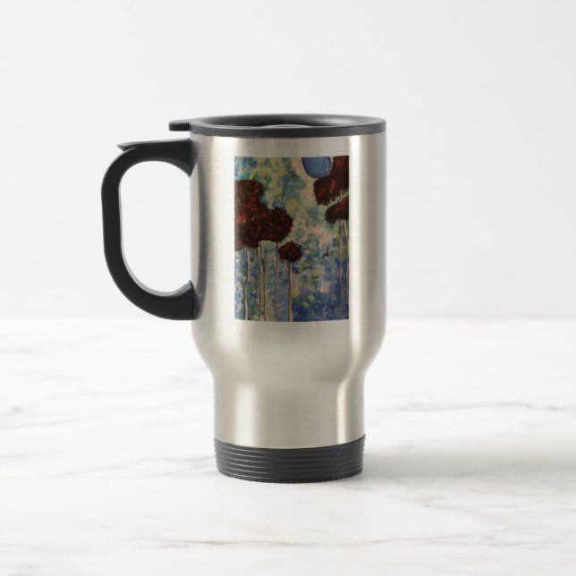 Caneca de viagem com pintura da floresta (Esquerda)