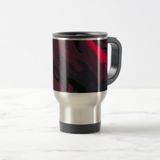 Caneca de Viagem com Remoinho de Mármore Vermelho 