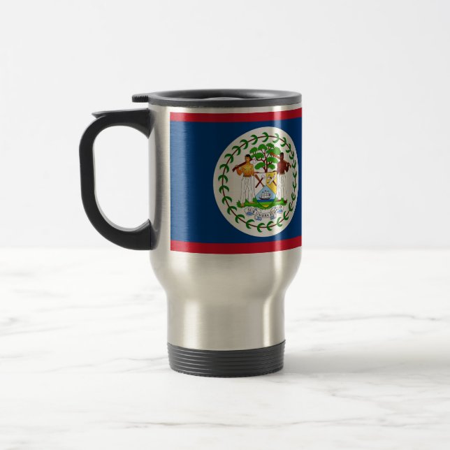 Caneca de viagem com Sinalizador de Belize (Esquerda)