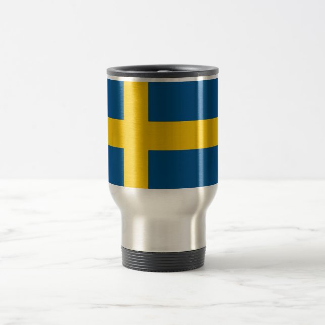 Caneca de viagem com Sinalizador de Suecia (Centro)