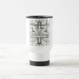 Caneca de Viagem com Versículo Bíblico Filipenses