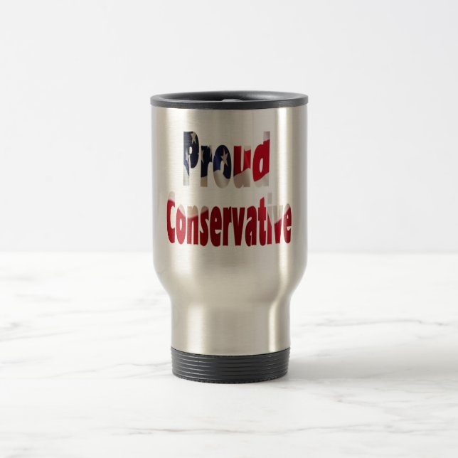 Caneca de viagem conservadora orgulhosa (Centro)