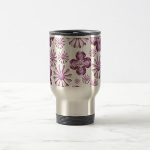 CANECA DE VIAGEM COR-DE-ROSA DO CAFÉ DA FLOR BLING
