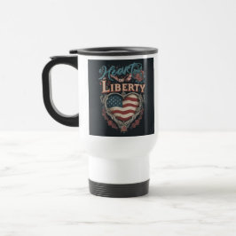 caneca de viagem "Coração da Liberdade".