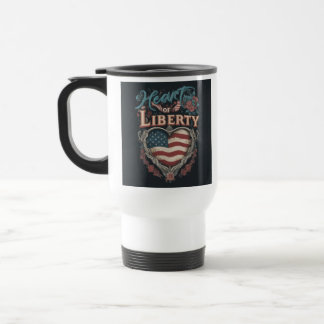 caneca de viagem "Coração da Liberdade".