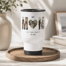 Caneca de Viagem Coração de MÃE com Foto Personali