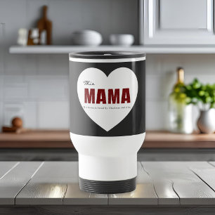 Caneca de Viagem Coração de Mamãe Personalizada Mo