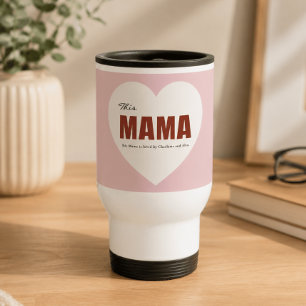 Caneca de Viagem Coração de Mamãe Personalizada Mo